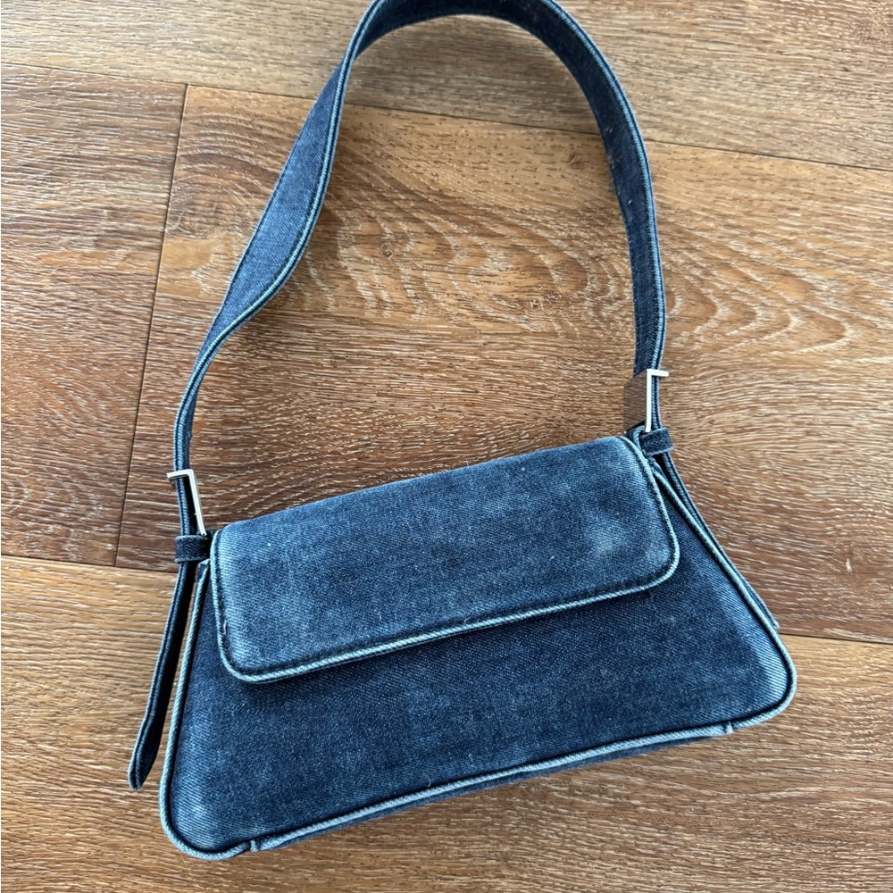 Zara Blue Denim Shoulder Bag NWOT